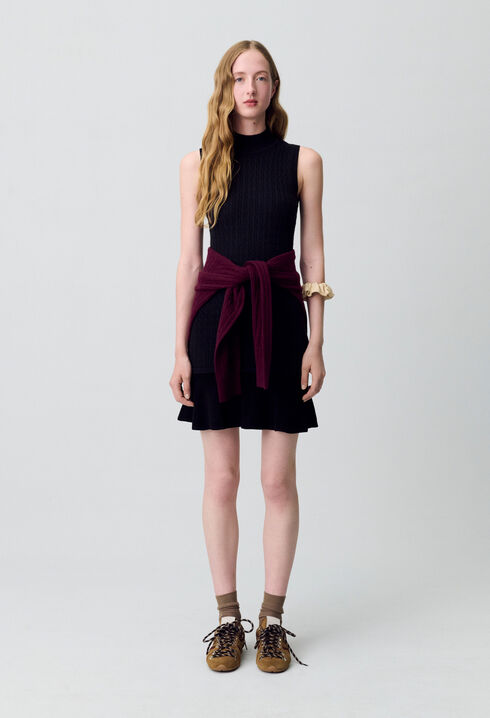 Robe maille col roulé