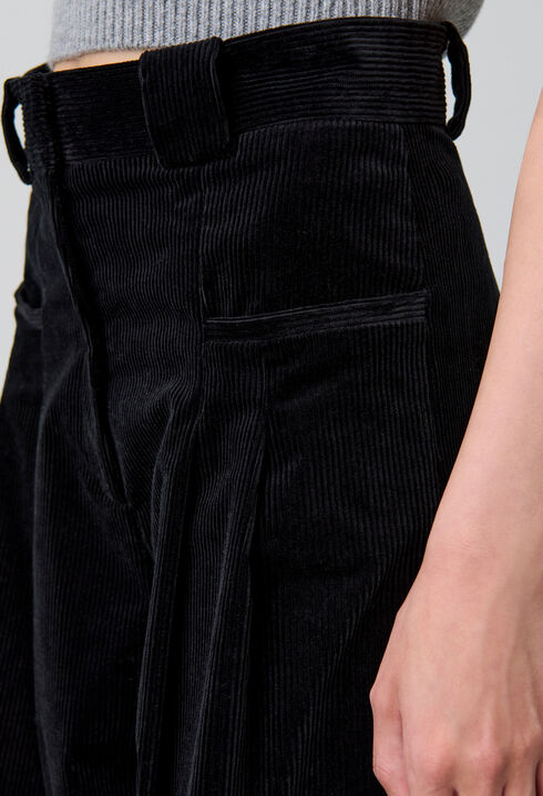 Pantalon large velours