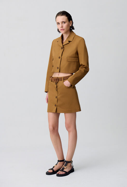 Veste courte col tailleur