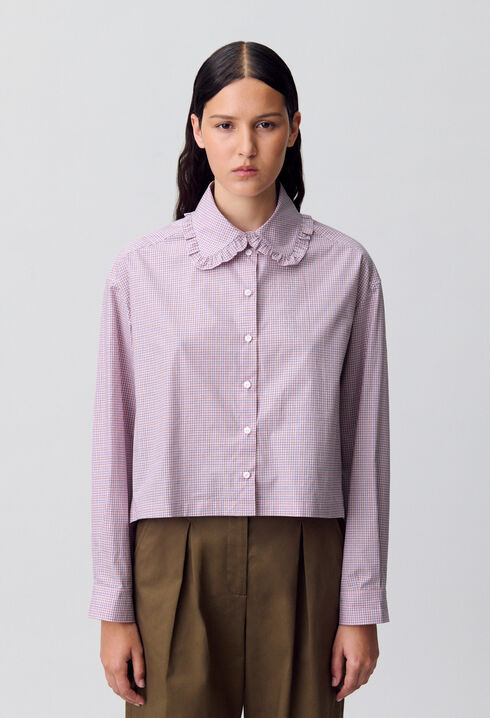 Chemise popeline à carreaux