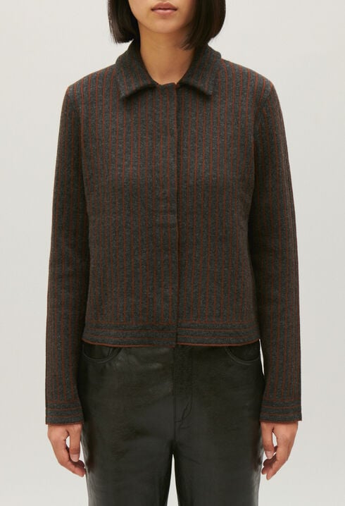 Stripy knit cardigan 