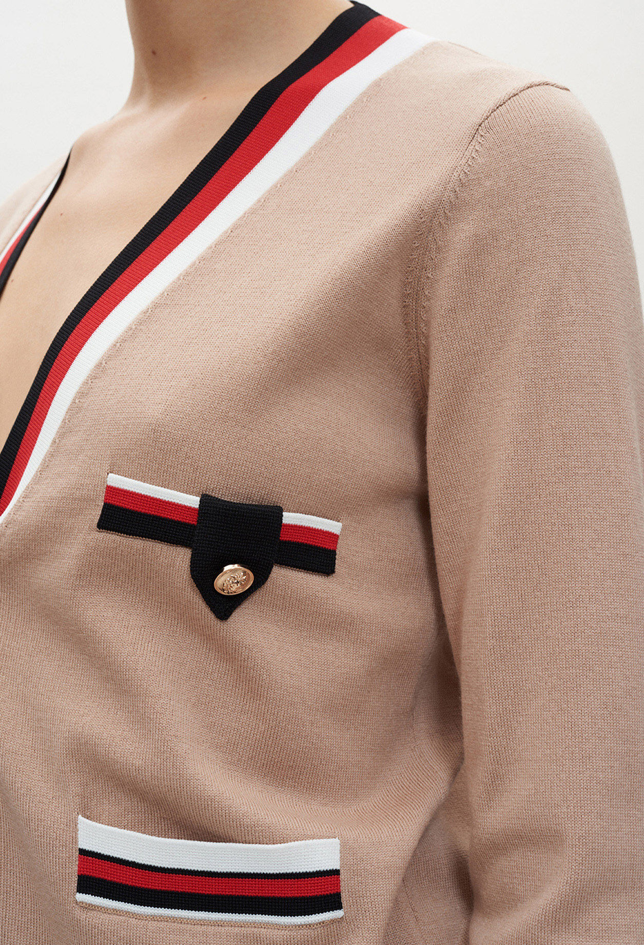 Cardigan à bandes sporty