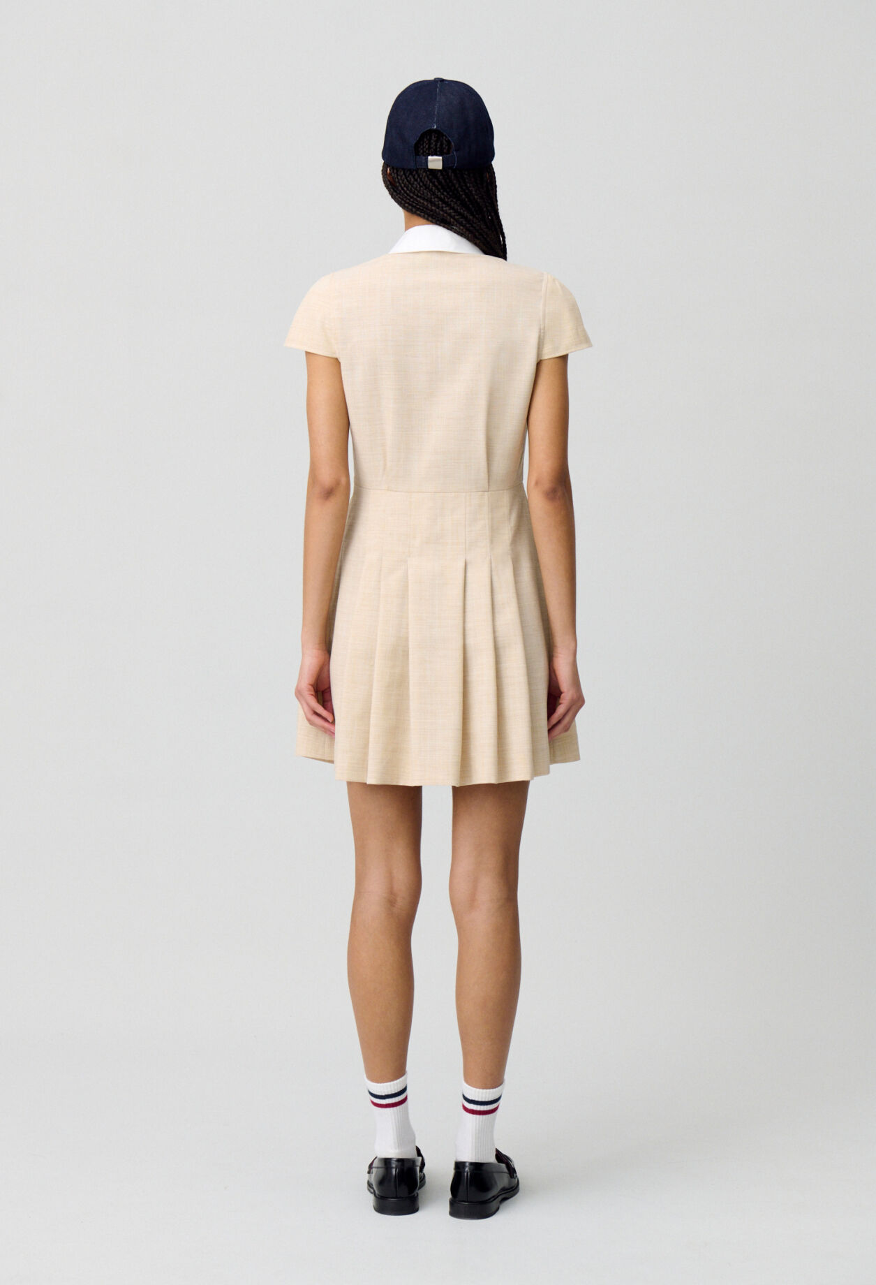 Pleated Short Dress