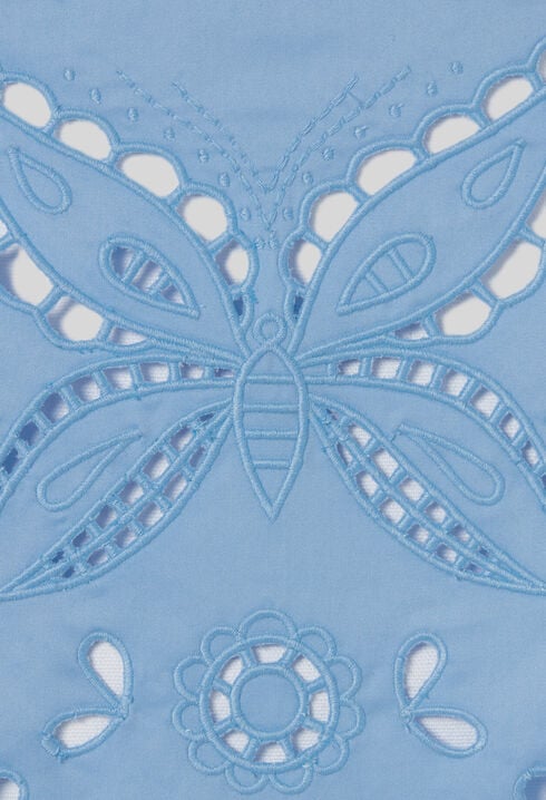 Embroidered Tie-Up Scarf