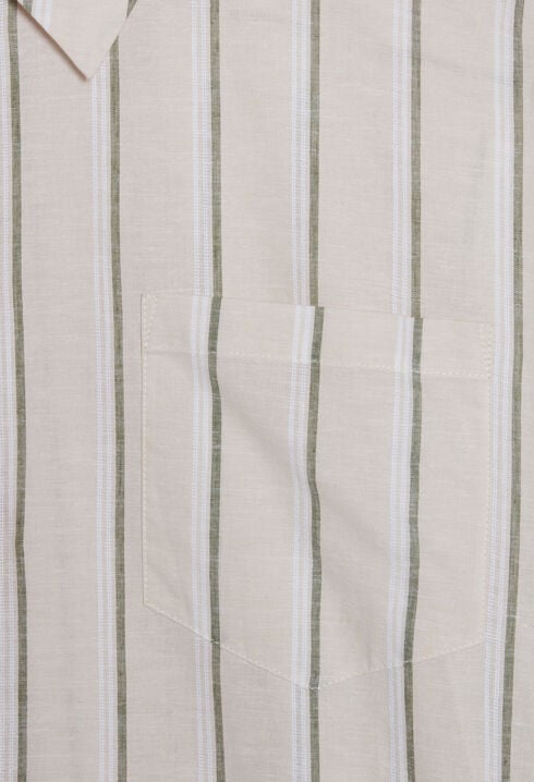 Robe chemise midi coton et lin