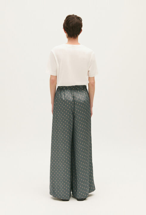 Pantalon fluide satiné