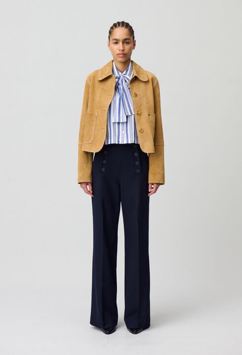 Pantalon droit à pont