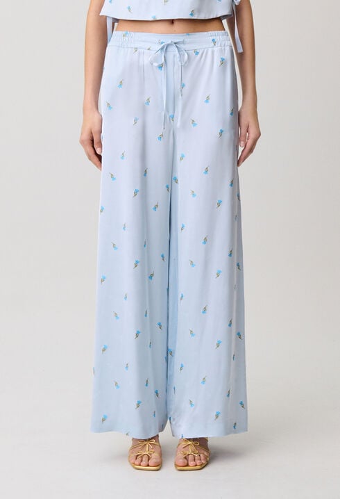 Lightweight satin trousers