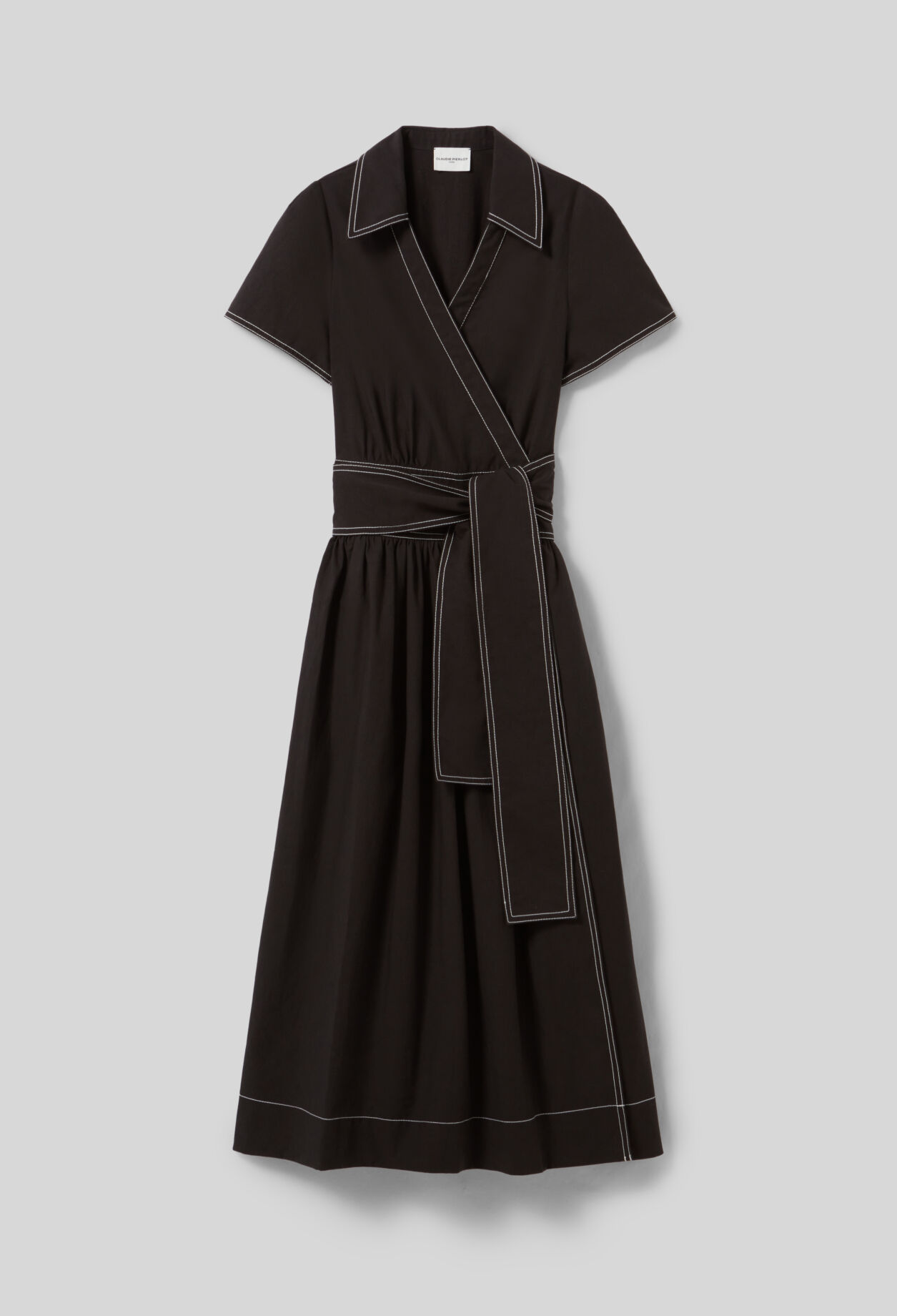 Robe longue ceinturée