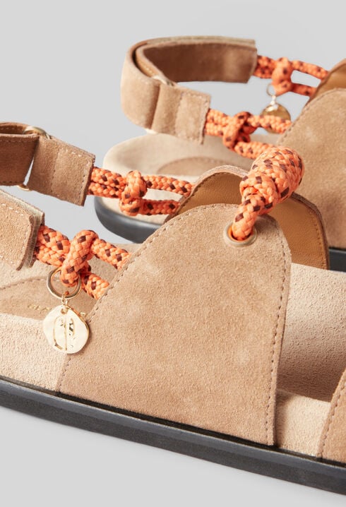 Twisted lace-up sandals