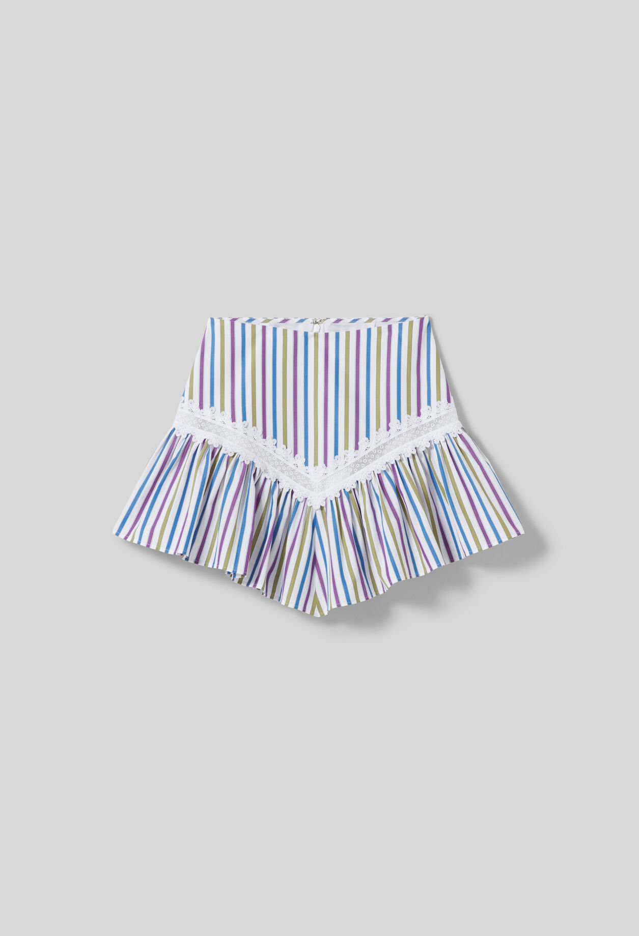 Jupe ray&eacute;e courte