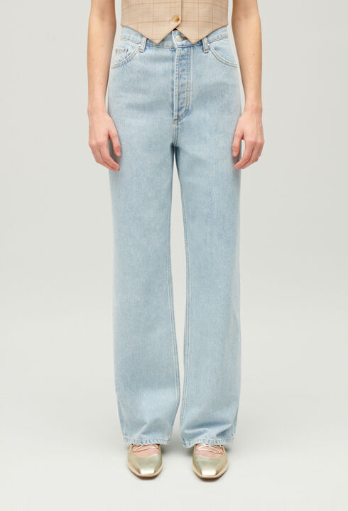 Faded blue Louis flare jeans