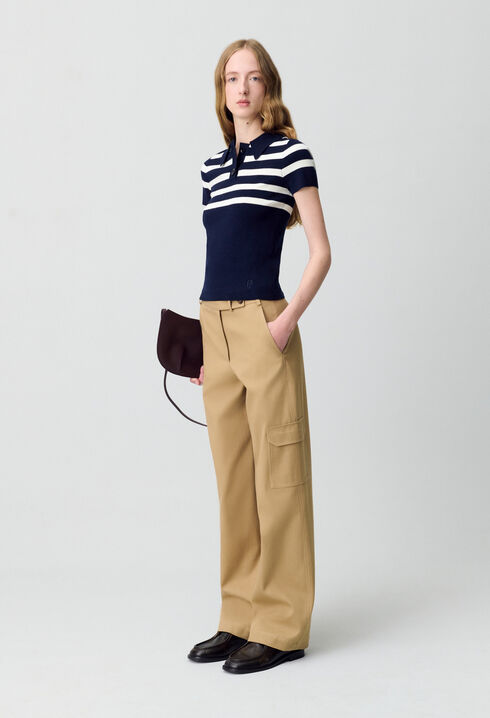 Top polo maille fine