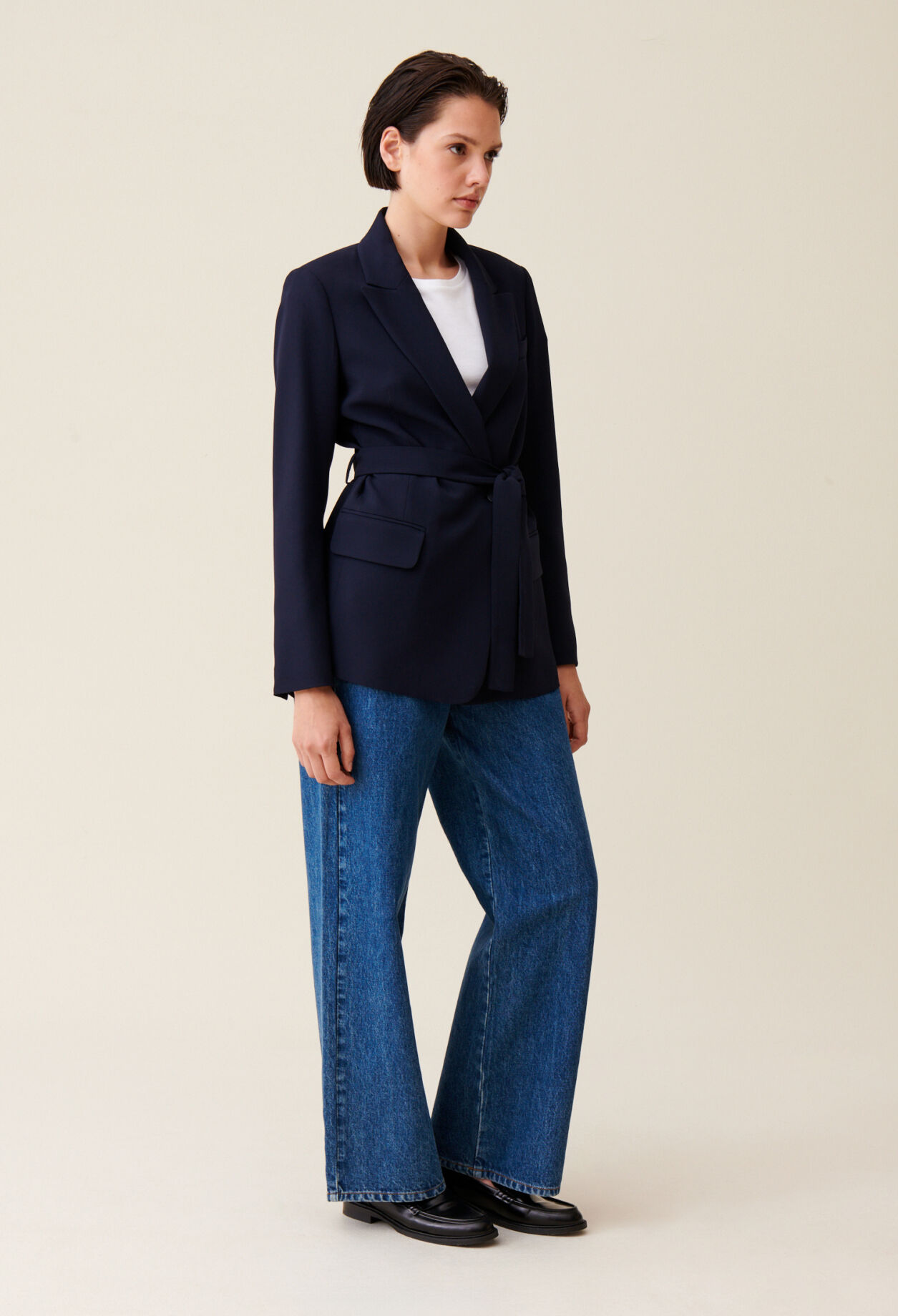 Navy blue suit jacket 