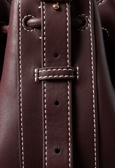Grand sac seau cuir
