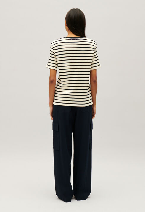 Tee-shirt marinière rayée bicolore