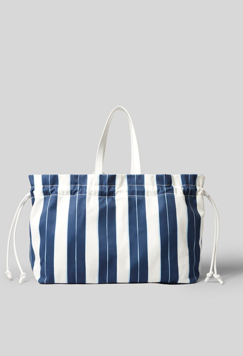 Large Striped Tote Bag