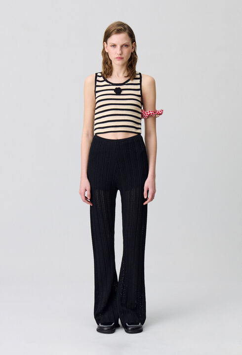Pantalon fluide crochet