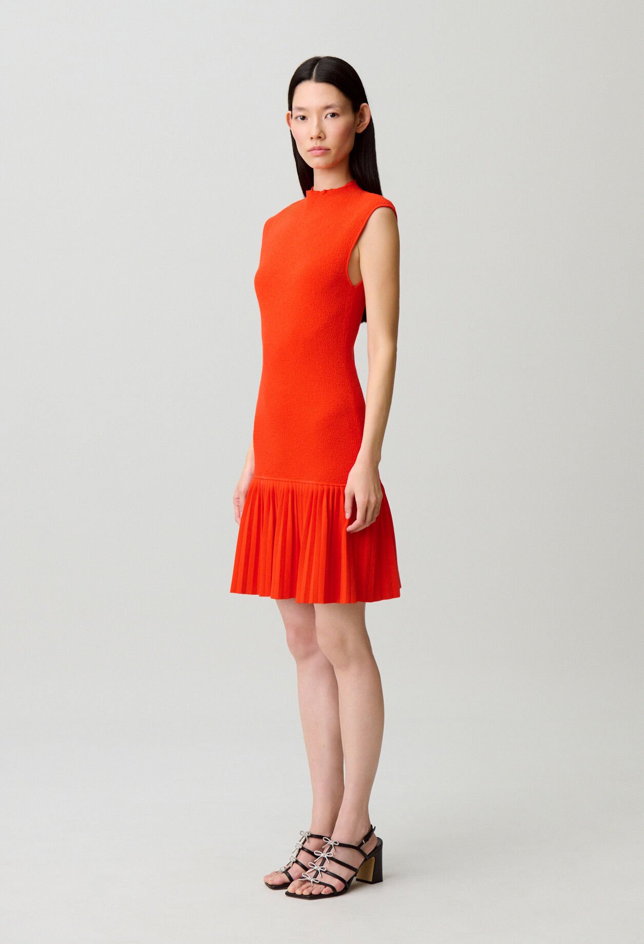 Robe maille pliss&eacute;e