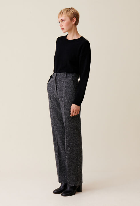Pantalon tailleur laine gris