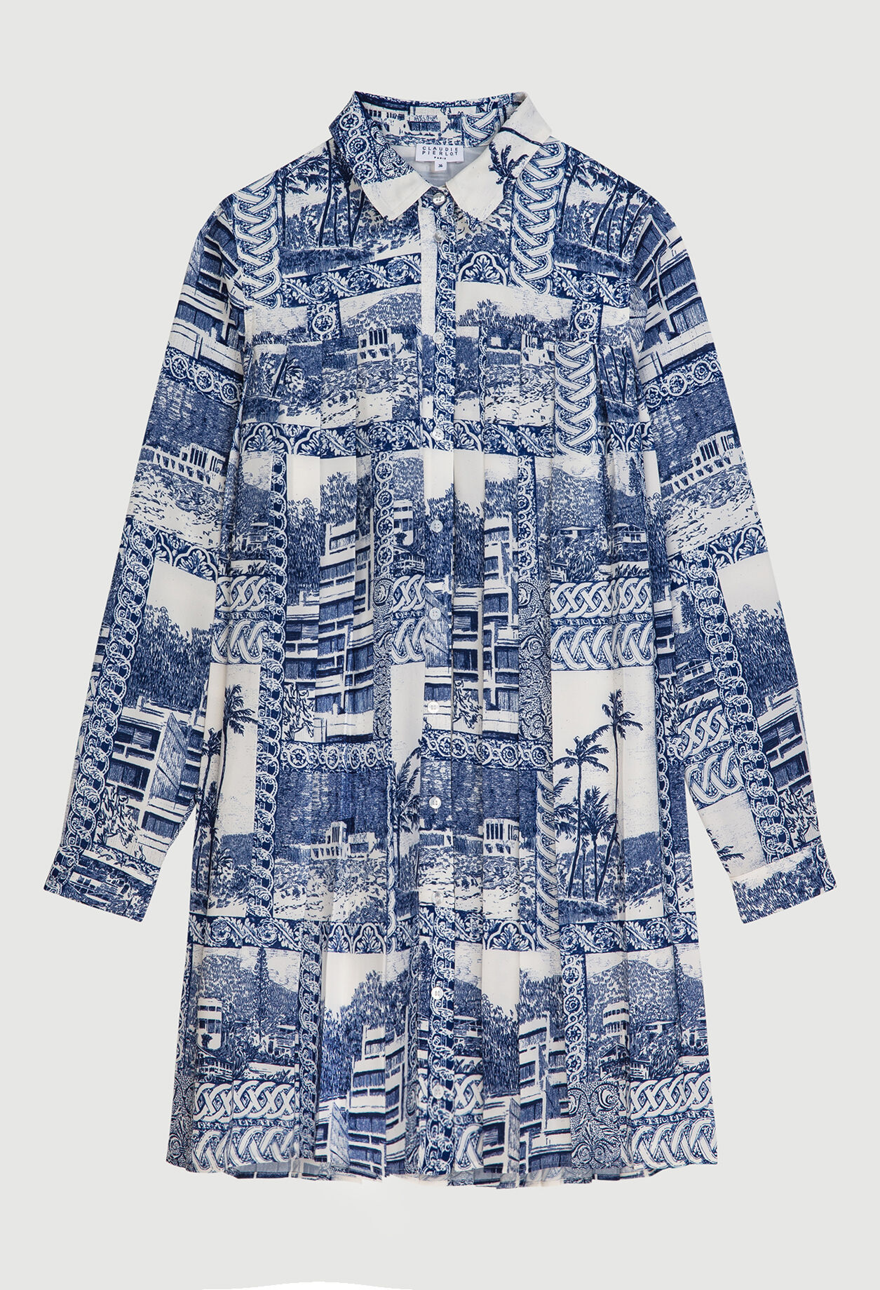 Robe chemise à motifs