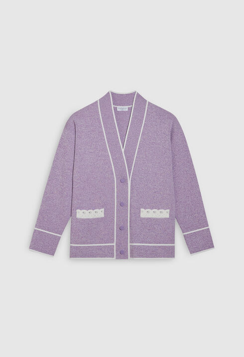 Cardigan bicolore