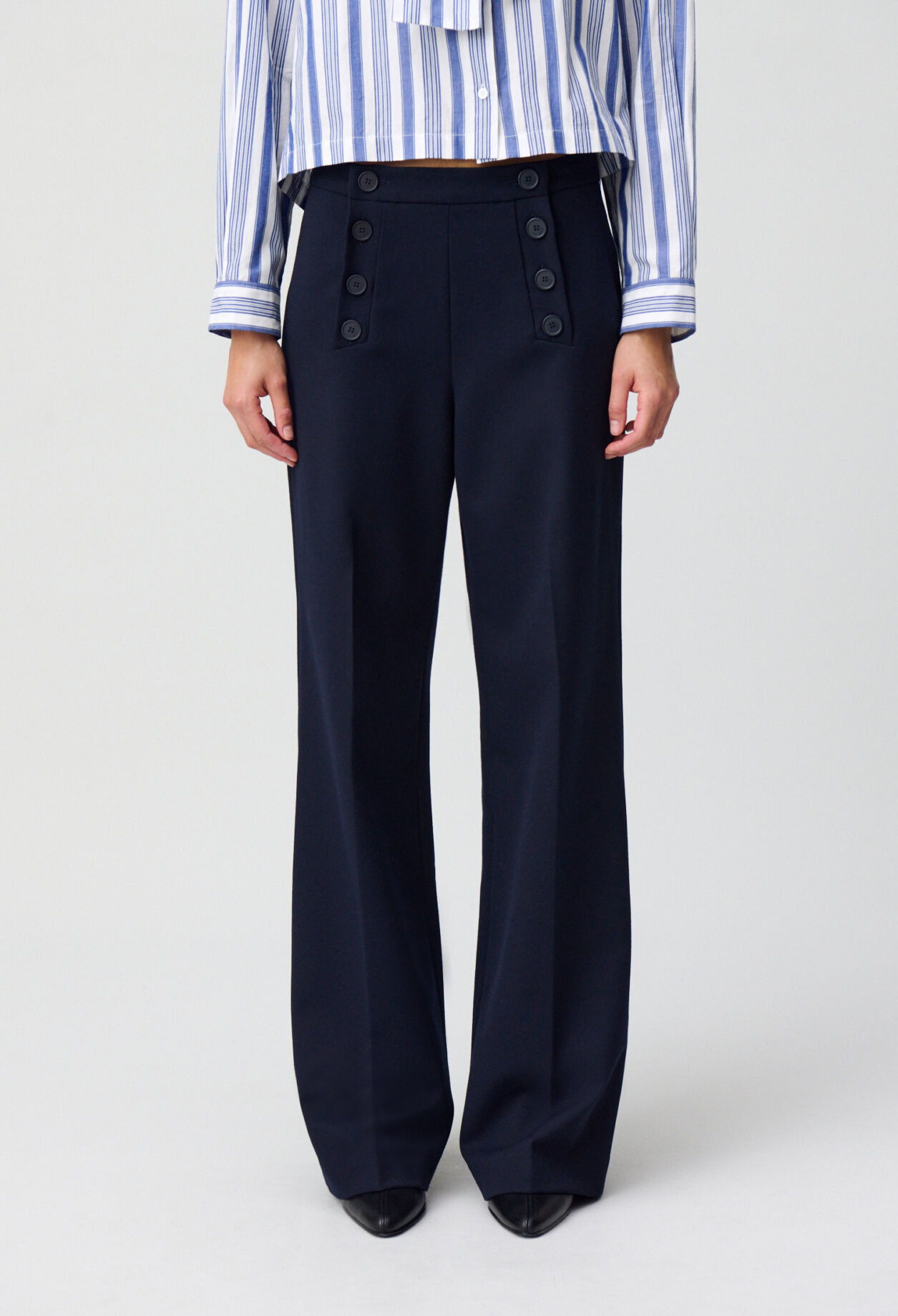 Flared sailor trousers