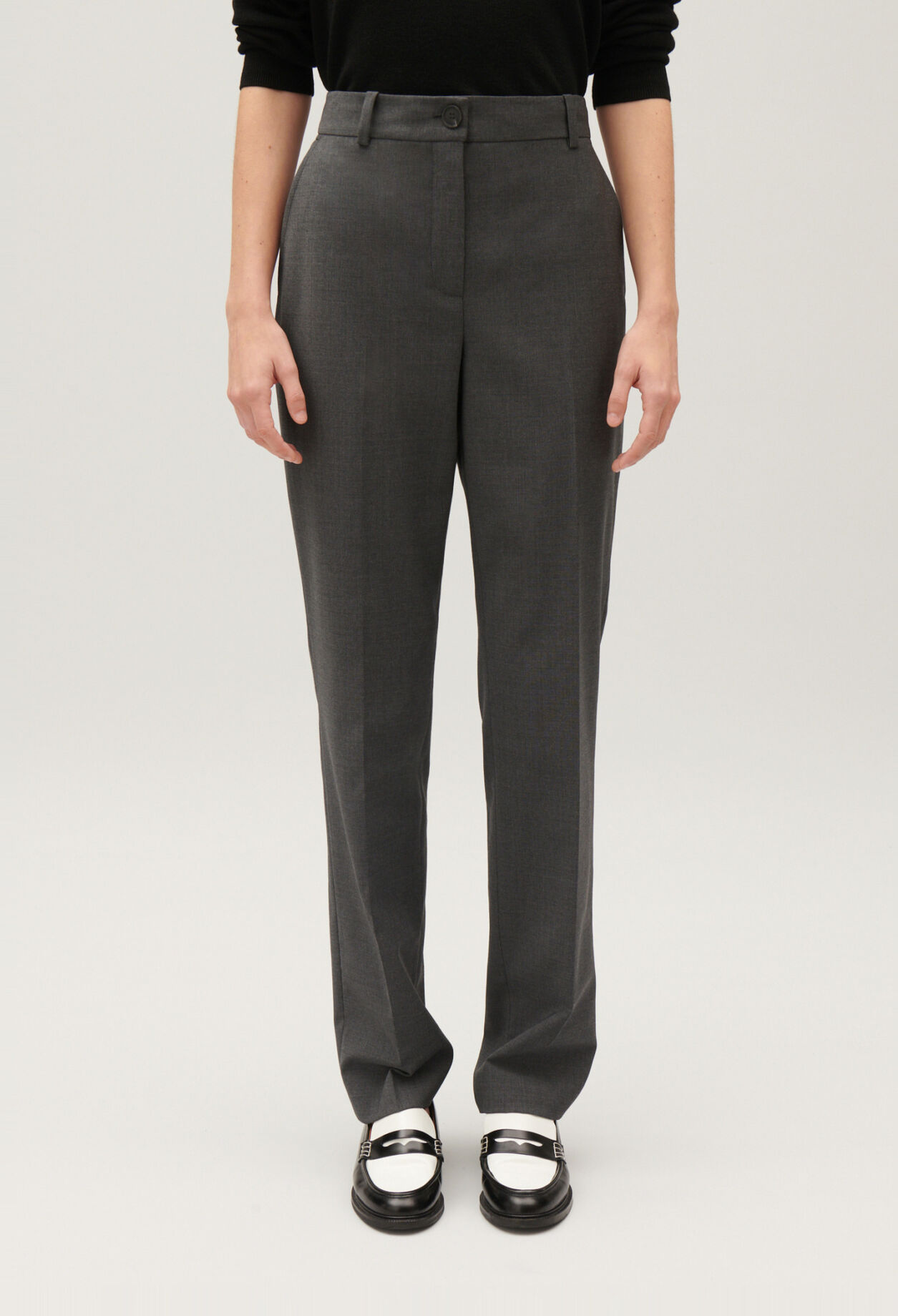 Flecked grey suit trousers