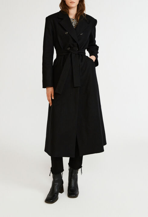 Manteau long croisé