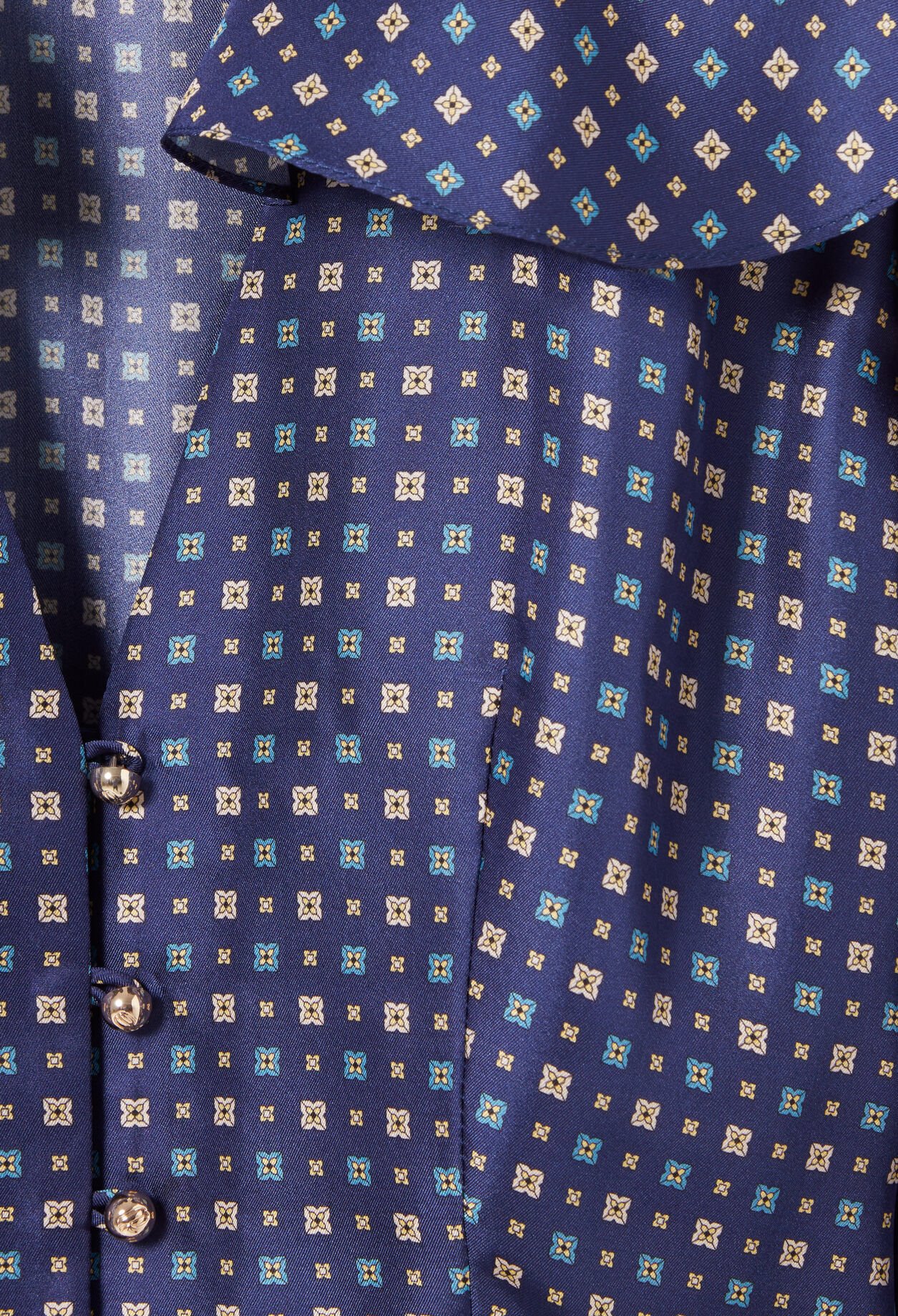Robe courte soie imprimée