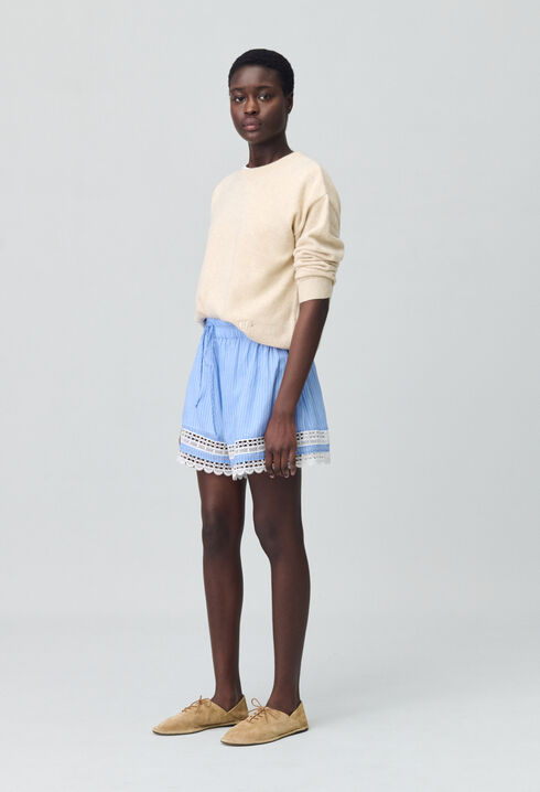 Striped Lace Shorts