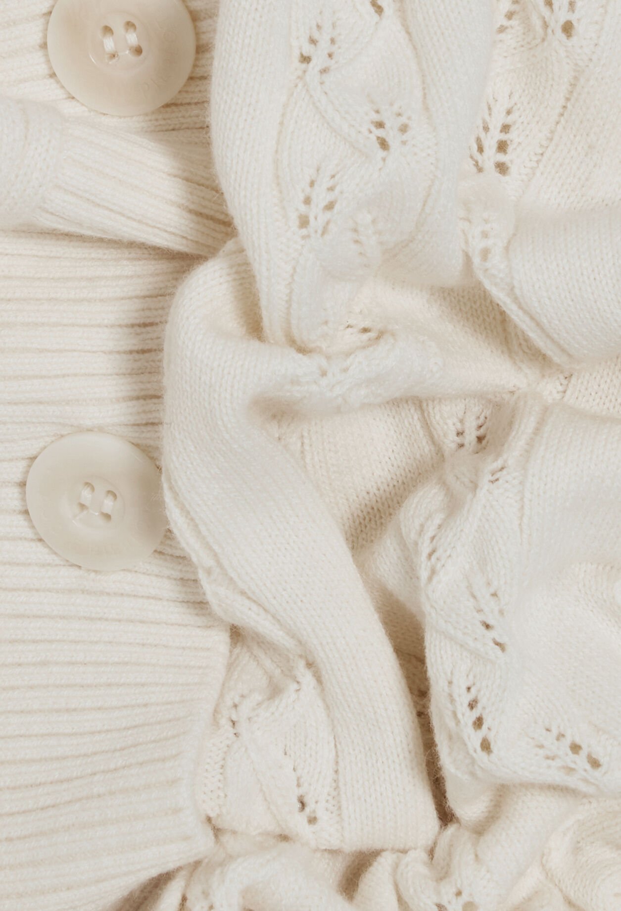 Cardigan maille écru