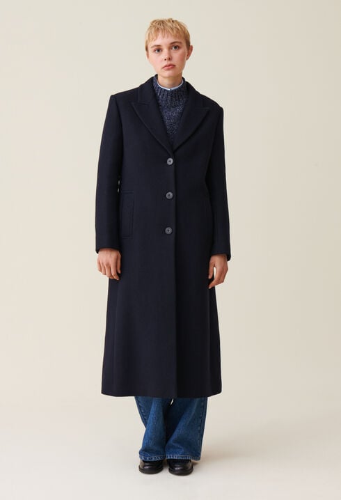 Manteau droit mi-long