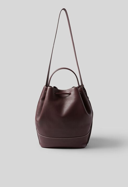 Grand sac seau cuir