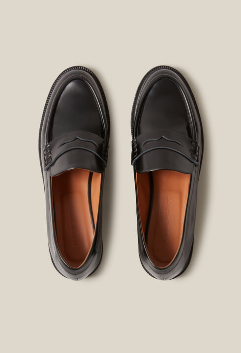 Mocassins cuir noir
