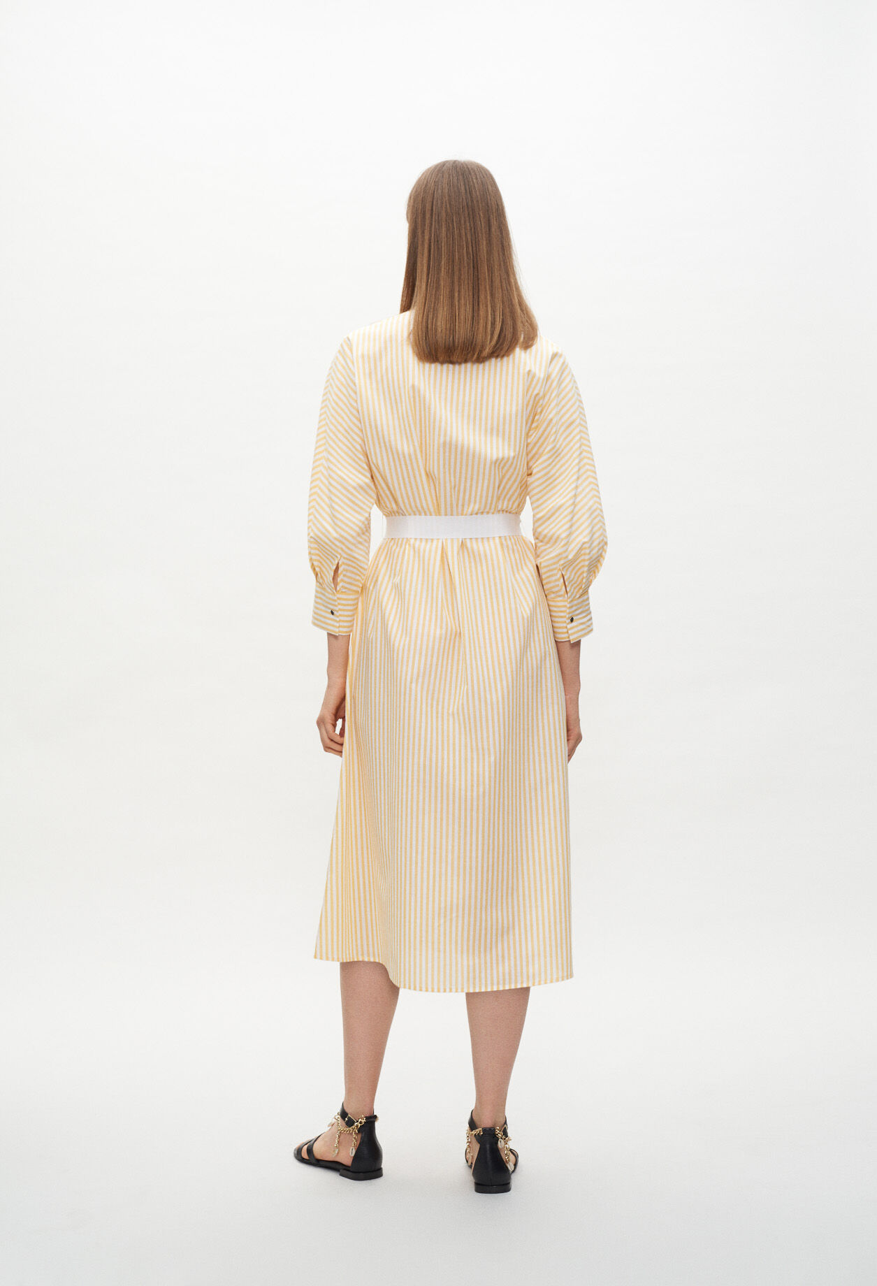 Belted shirt dress