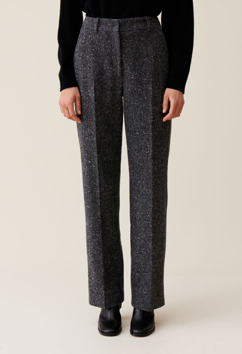 Pantalon tailleur laine gris
