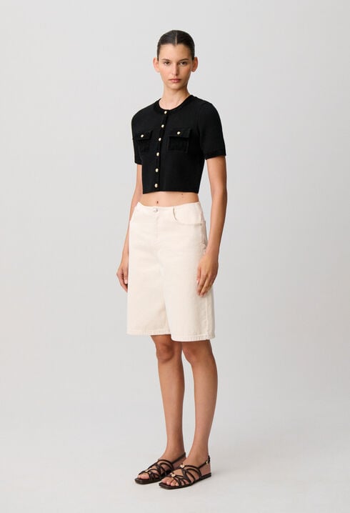 Cardigan maille velours