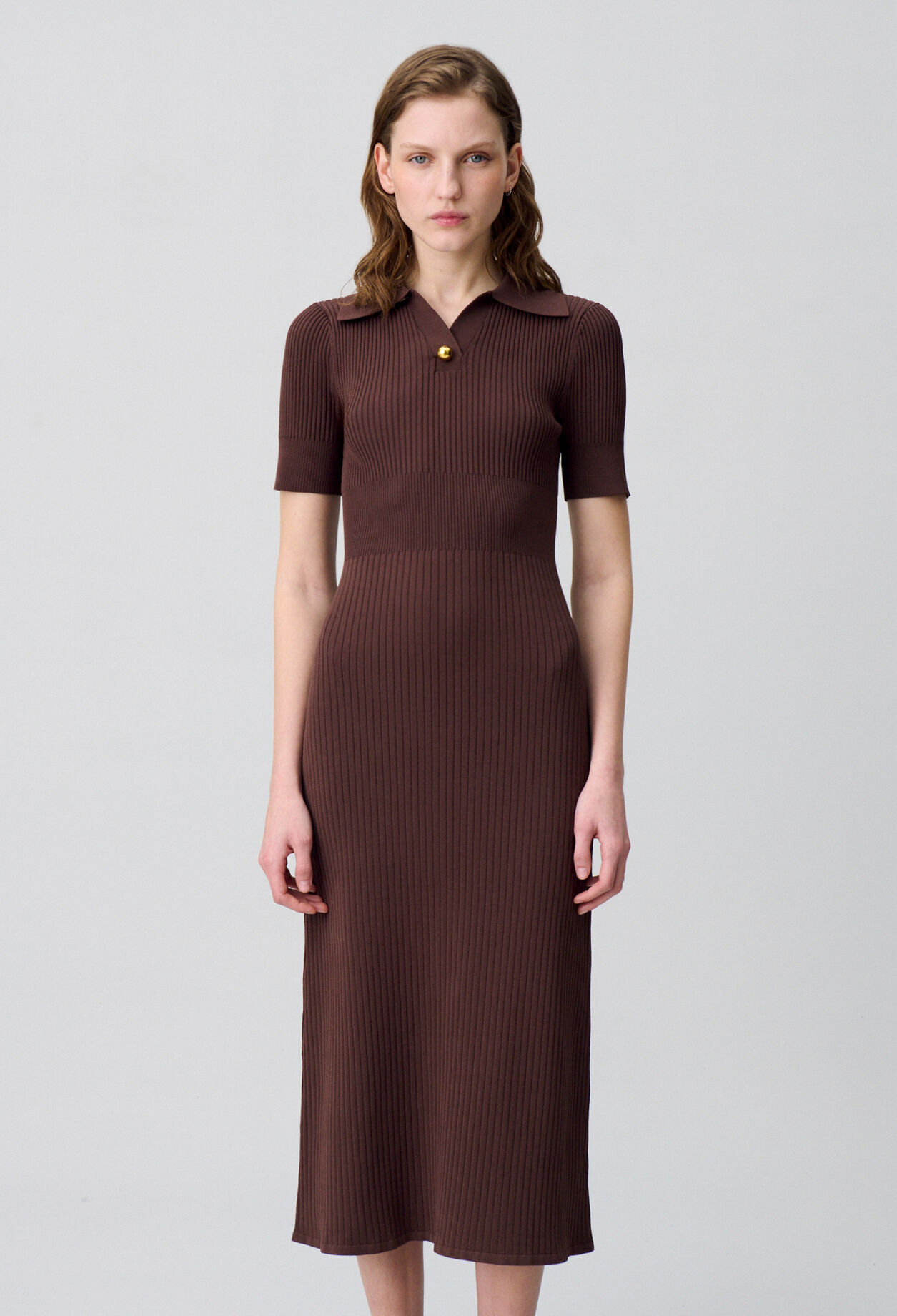 Robe mi-longue en maille