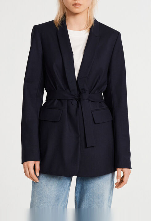 Veste de tailleur ceinturée