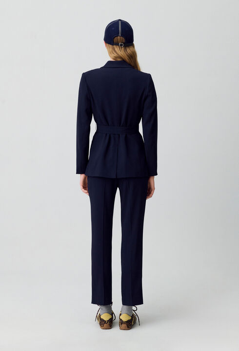 Veste tailleur ceinturée