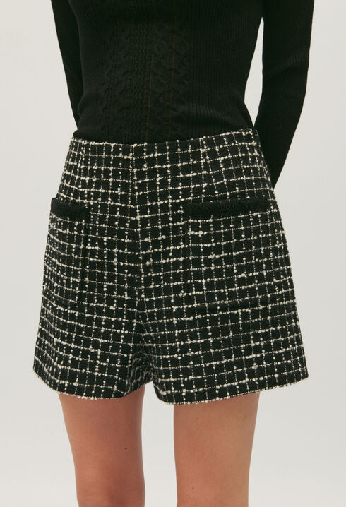 Short tweed bicolore