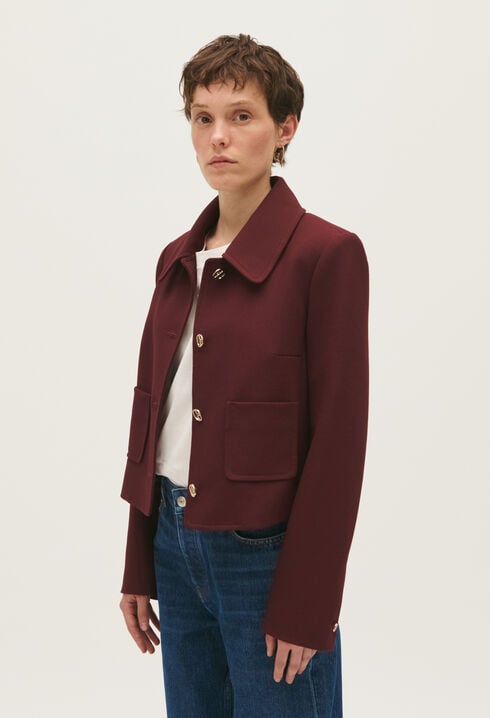 Short burgundy jacket