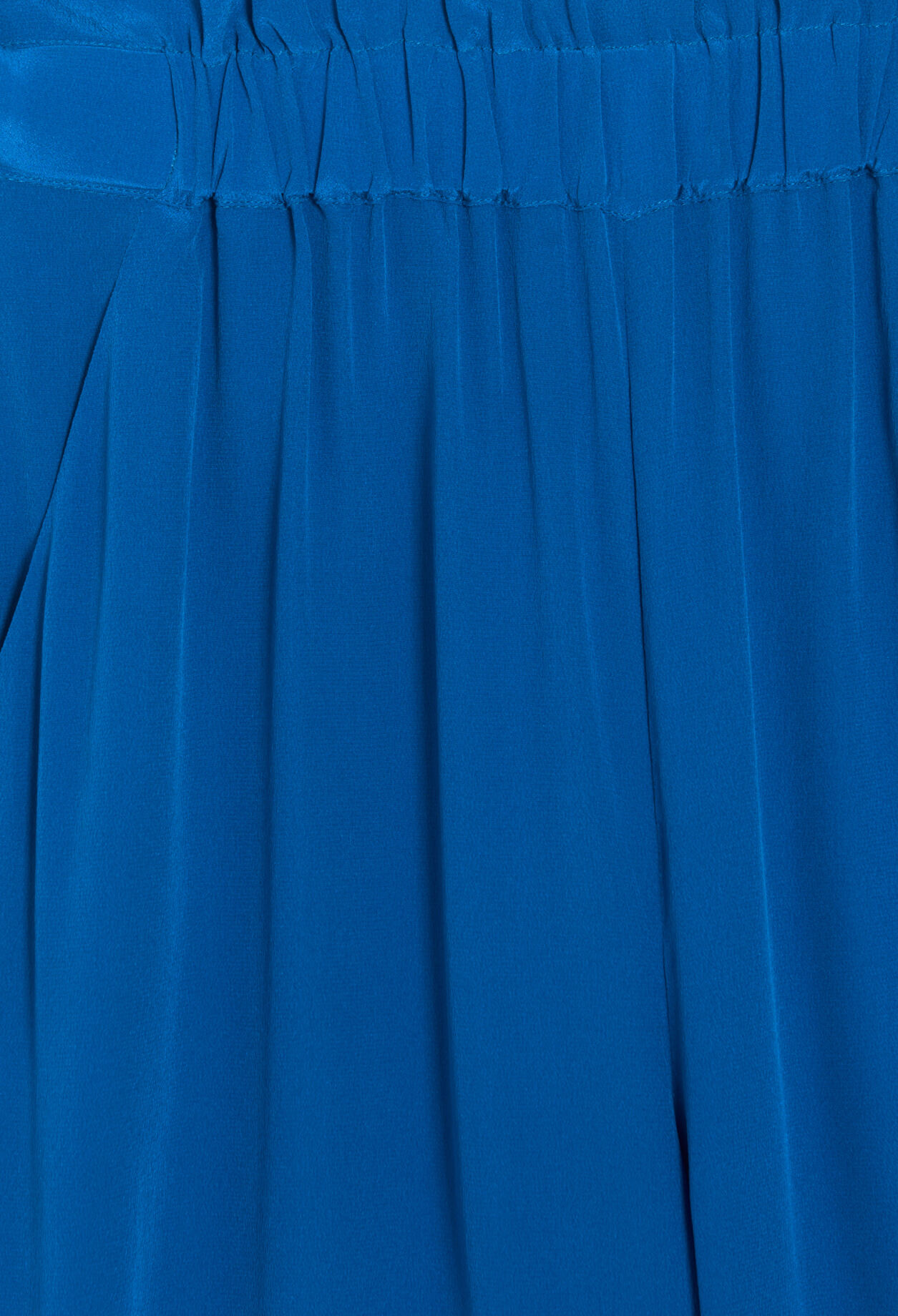 Pantalon soie bleu