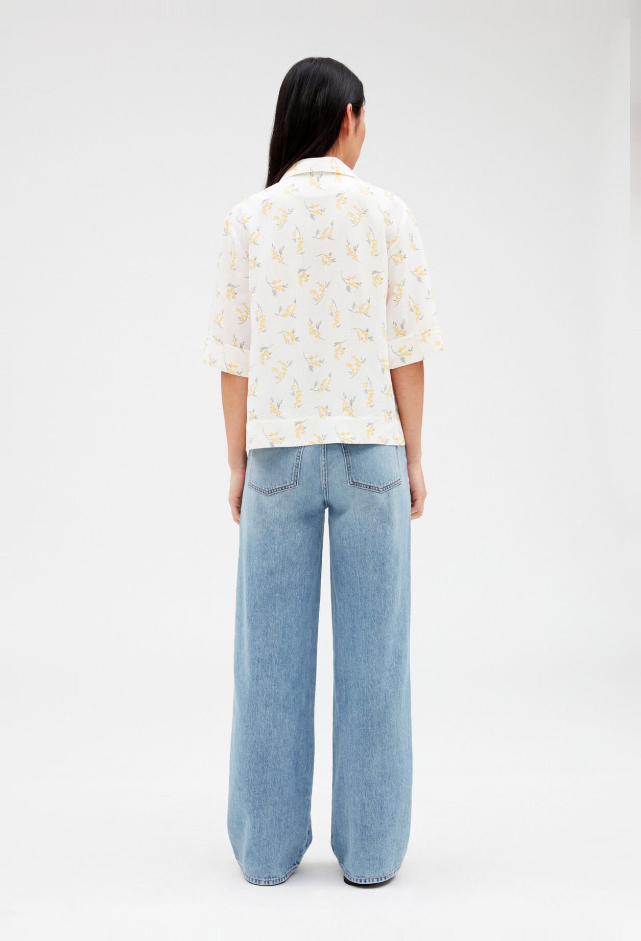 Chemise manches courtes mimosa