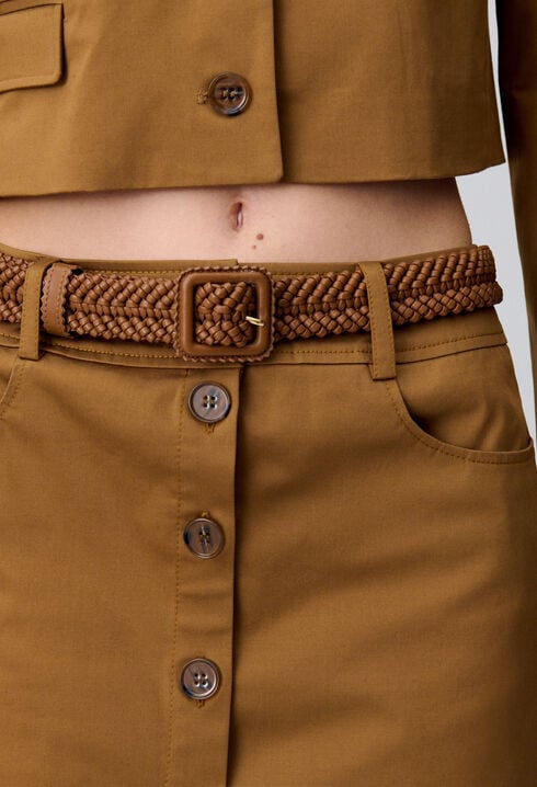 Ceinture en cuir tressé