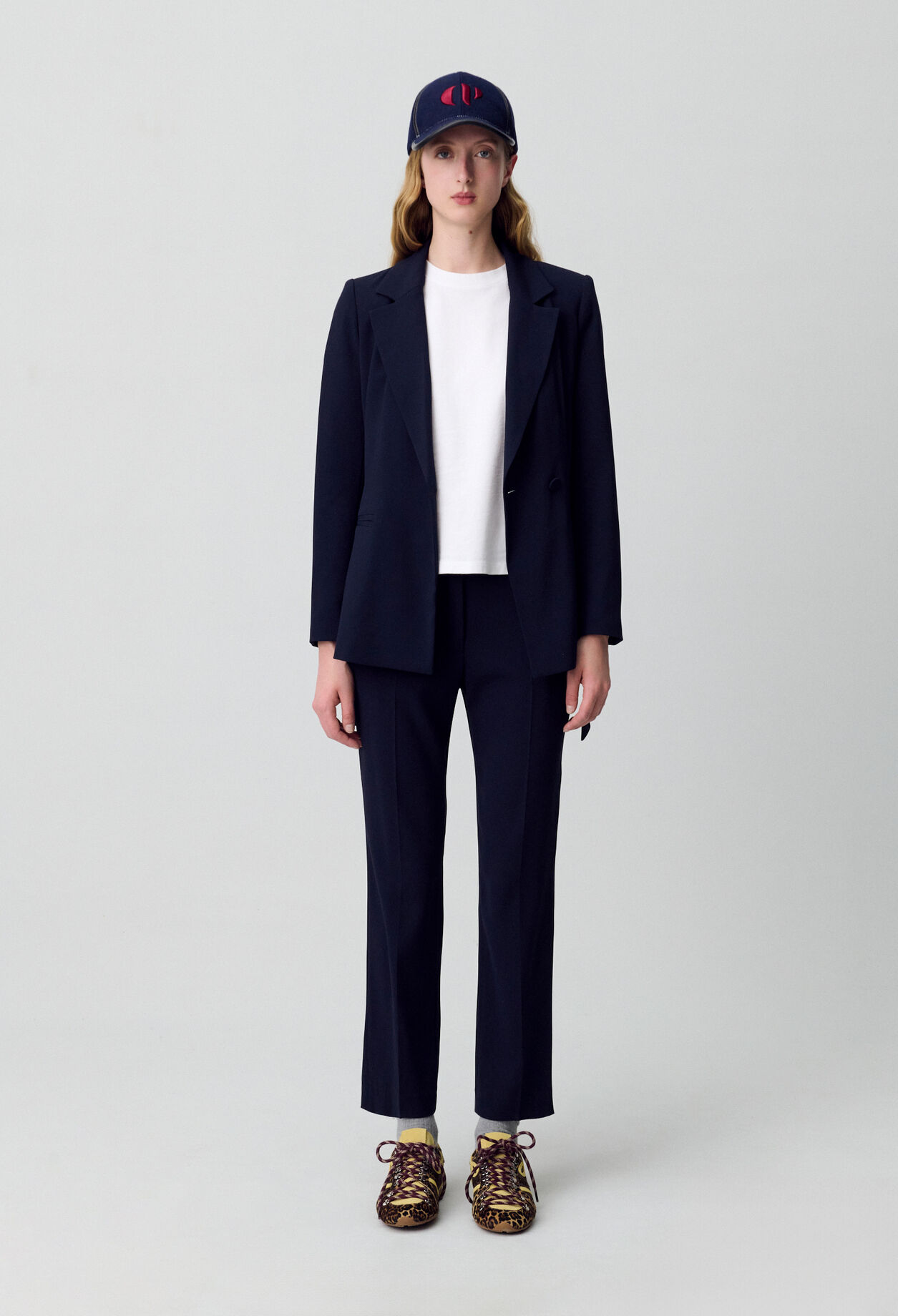 Veste tailleur ceinturée