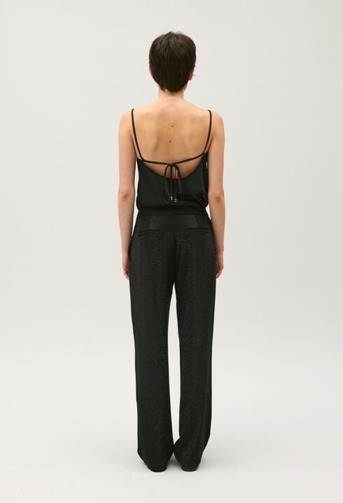 Pantalon strass noir