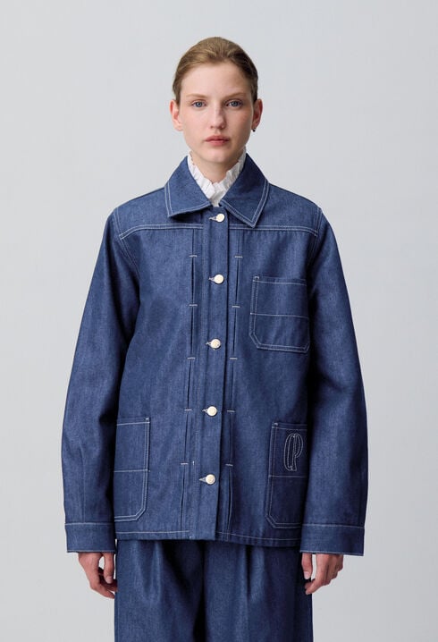 Veste denim droite