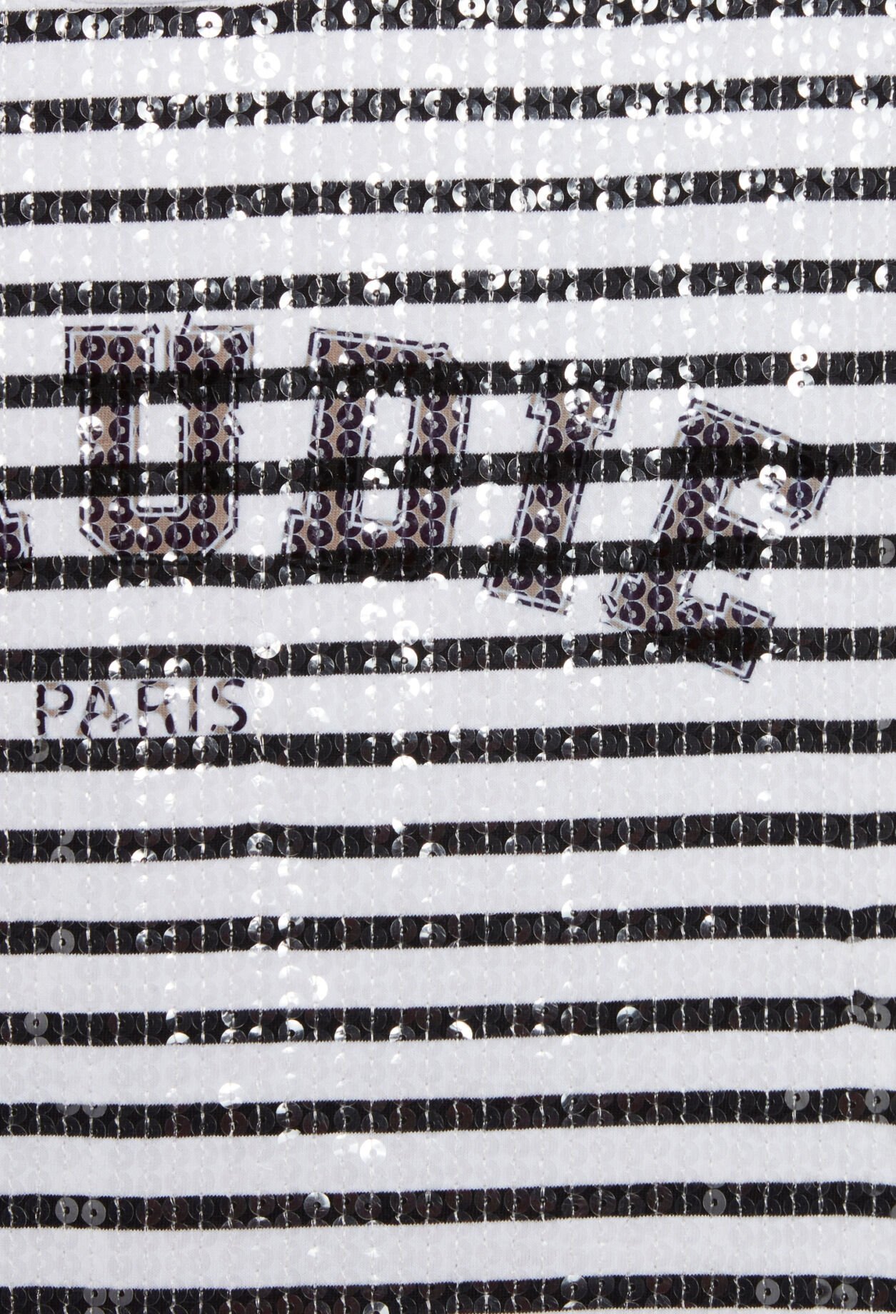 T-shirt rayures sequins bicolore